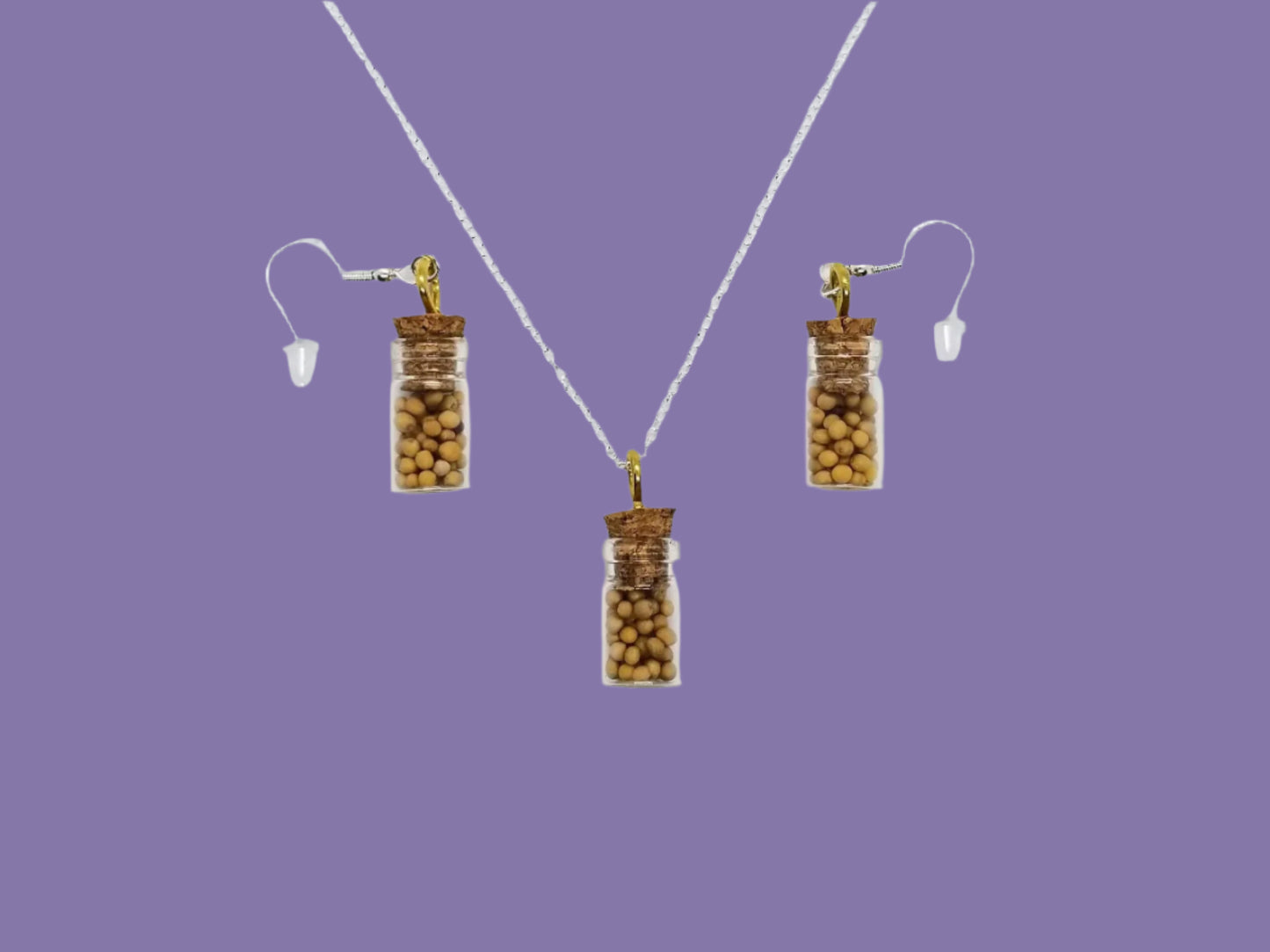 Mustard Seed - Jewelry Set (Earrings & Necklace)
