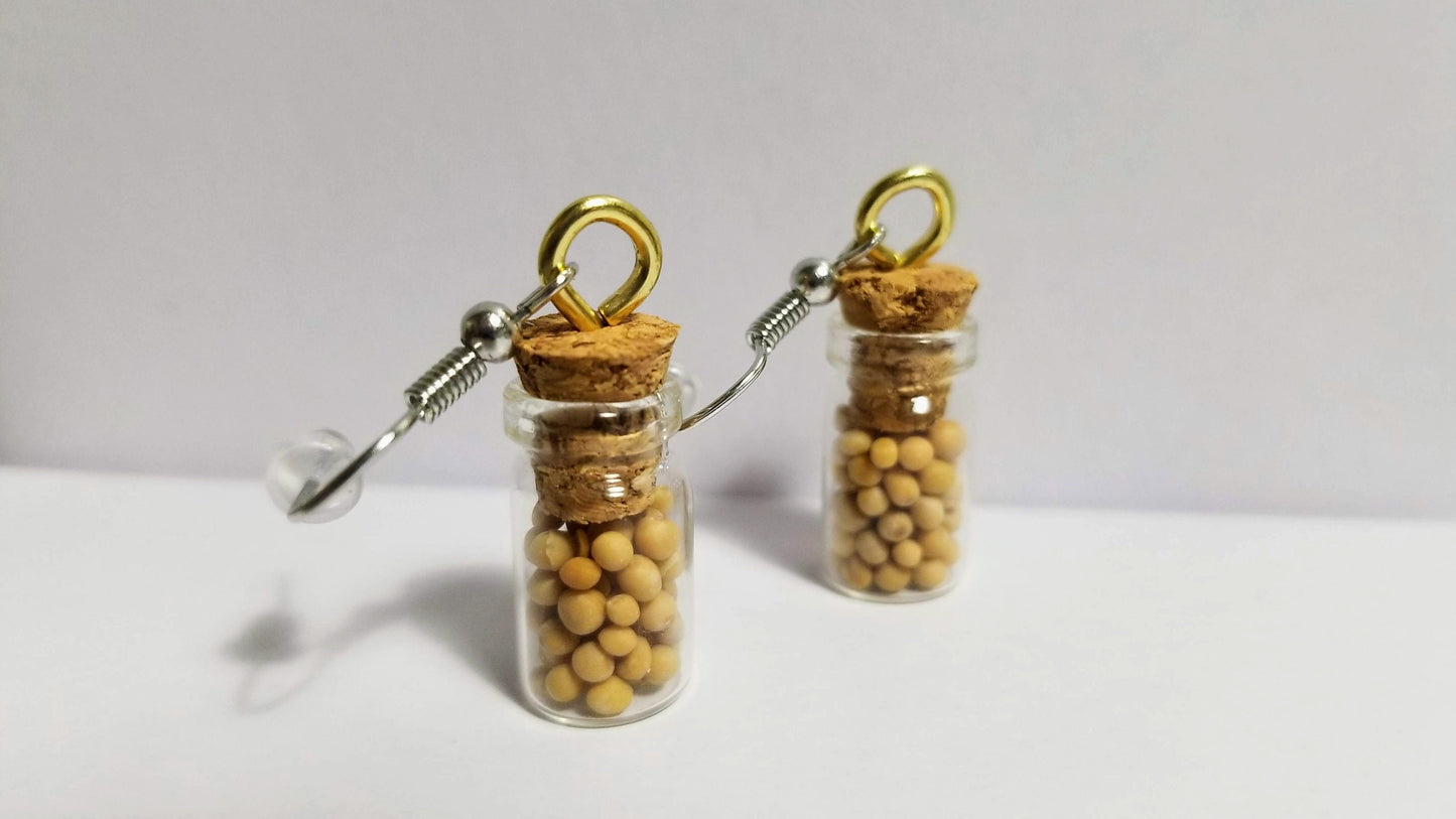 Mustard Seed Glass Jar - Earrings