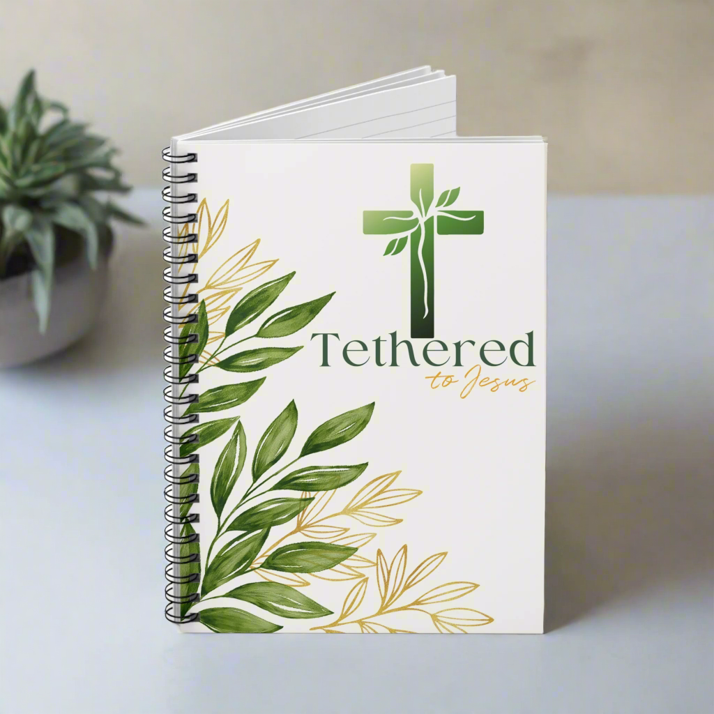 Tethered to Jesus - Blank Spiral Notebook