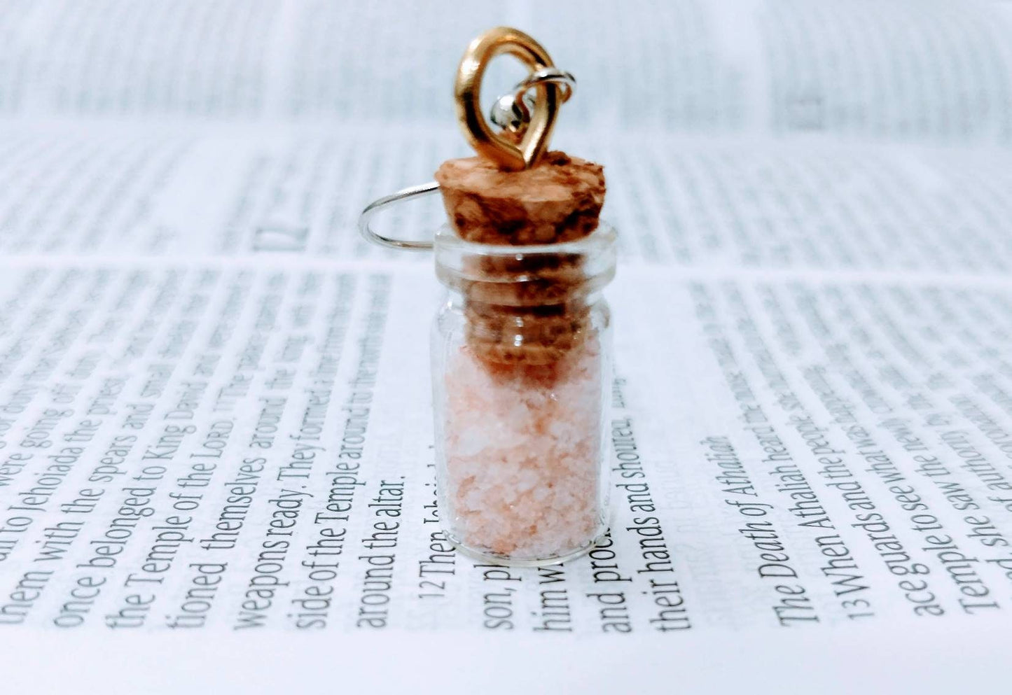 Pink Himalayan Salt Glass Jar - Earrings