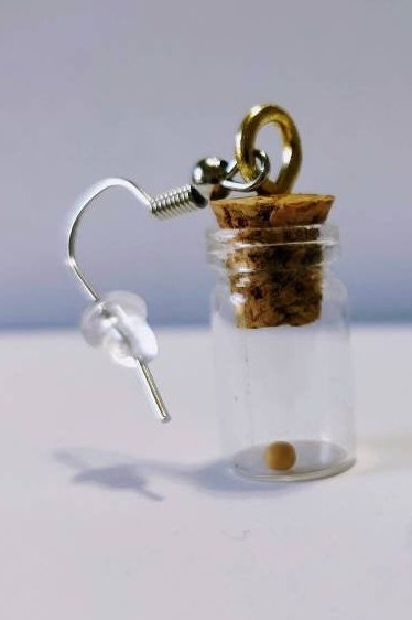 Mustard Seed Glass Jar - Earrings