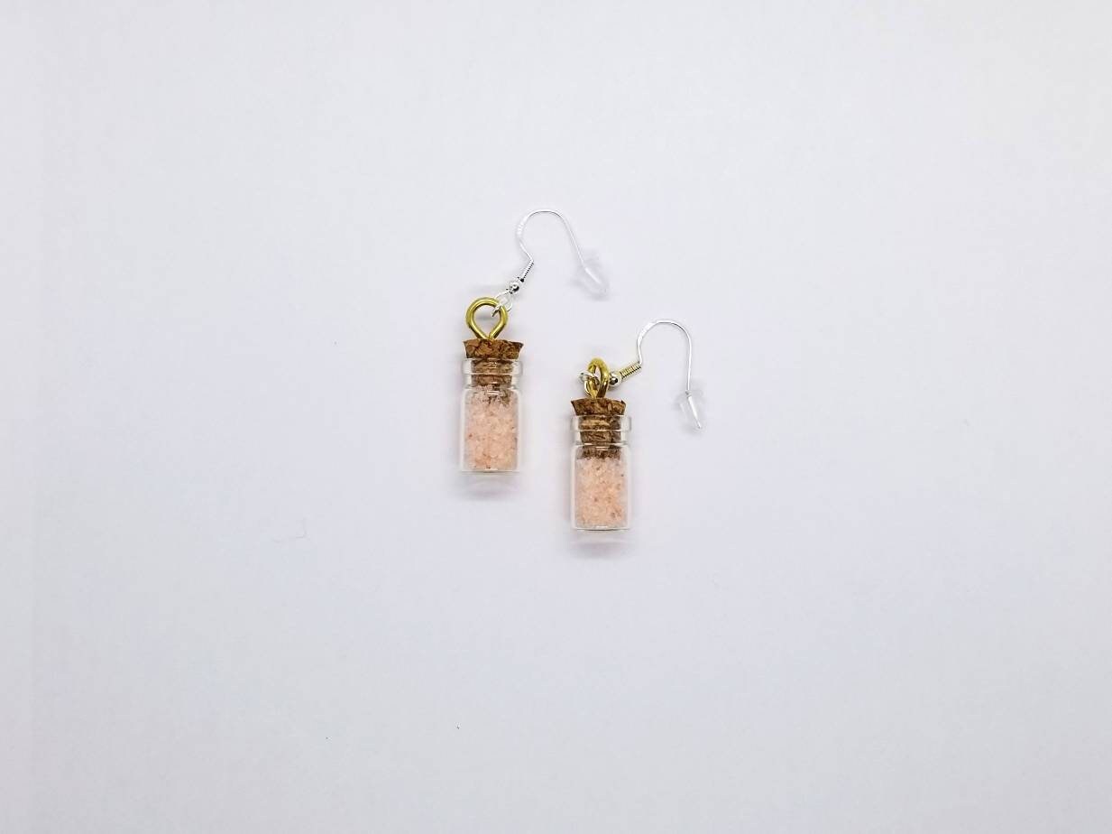 Pink Himalayan Salt Glass Jar - Jewelry Set (Earrings & Necklace)