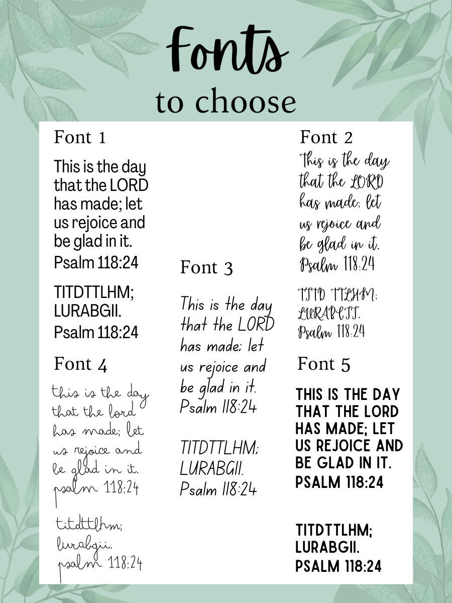 Scripture Memory Temporary Tattoos (Custom)