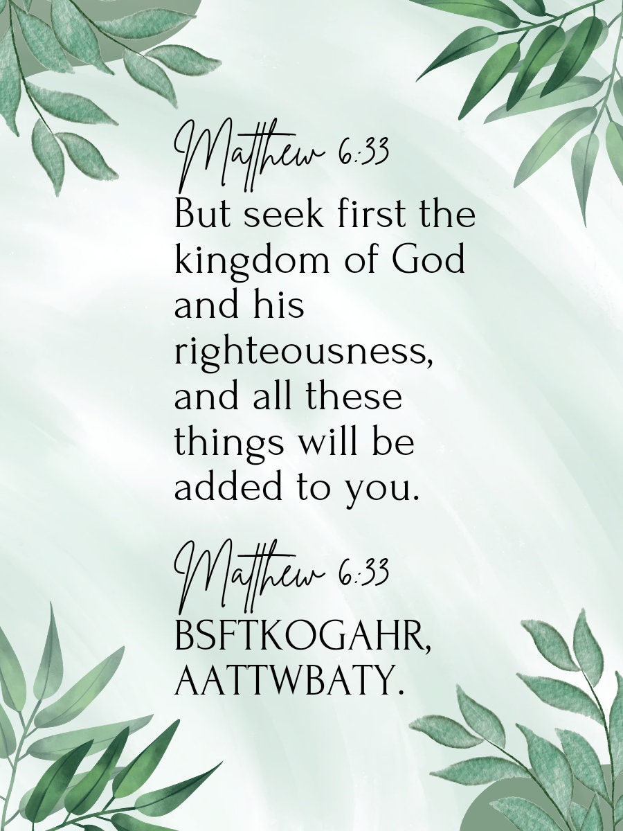 Scripture Memory Temporary Tattoos (Custom)