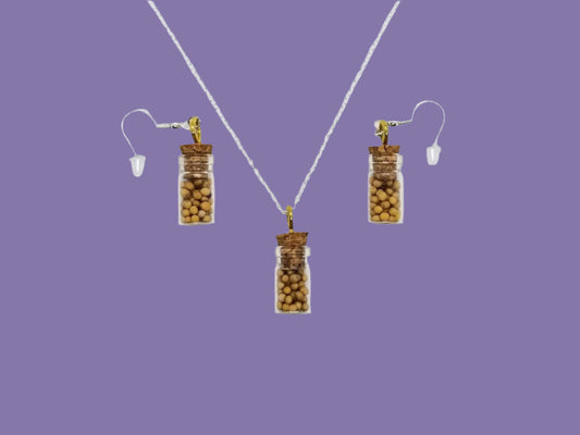 Mustard Seed - Jewelry Set (Earrings & Necklace)