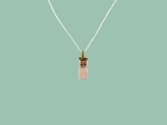 Pink Himalayan Salt Glass Jar - Necklace